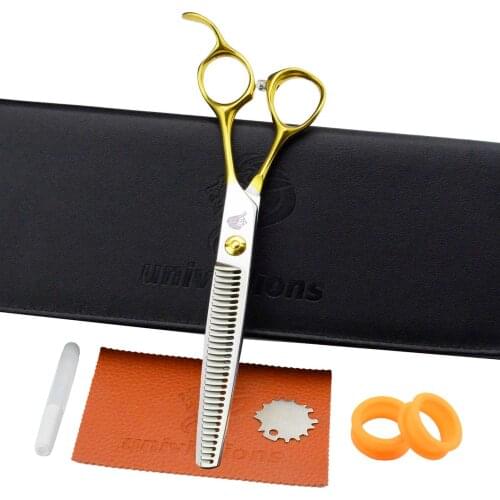 Univinlions 6.5 Inch Pet Grooming Scissor Dog Thinning Shears Cat Hair Styling Tools Pet Hair Trimming Scissor Animal Clippers