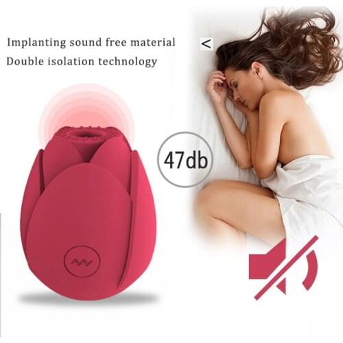 Rose Shape Vaginal Sucking Vibrators Erotic Nipple Sucker Oral Sucker Clitoris Stimulation Powerful Vibrators Sex Toys for Women