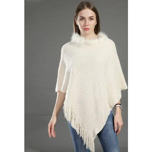 Women Shawl Cape Coat Irregular Kintting Cloak Sweater Tassels Loose Pullovers Autumn Winter Plus Size Warm Pancho Femme