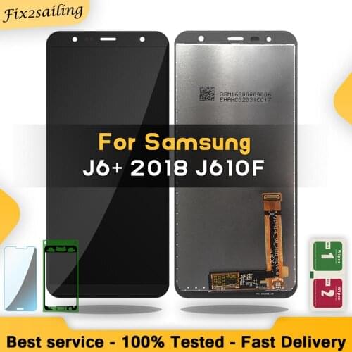 Super AMOLED lcds For Samsung J6+ 2018 J610F SM-J610FN LCD Display Touch Screen Digitizer Assembly replacement parts for J610