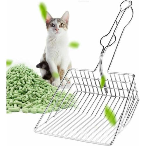1pc Pet Dog Cat Stainless Steel Cleaning Tool Puppy Kitten Litter Scoop Cozy Sand Scoop Poop Shovel Product For Pets Cat Sup