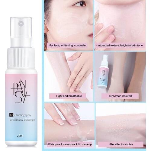 1Pc Moisturizing Refreshing Nude Make Up Skin Whitening Waterproof Makeup Spray BB Cream 20ml Liquid Foundation Cosmetics TSLM2