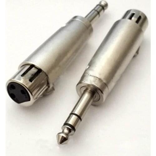 10pcs XLR Connector Plug K3P Three-pin Female Turn 6.5 Double Channel Male Audio Adapter