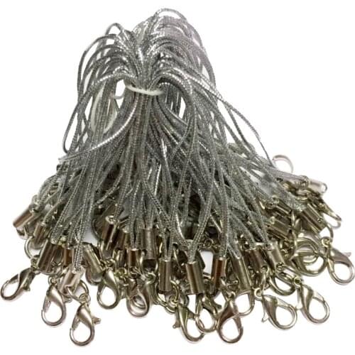 100 Pieces Fashion Cell Phone Lanyard Strap Cords Mobile Lobster Clasp Jewelry Finding