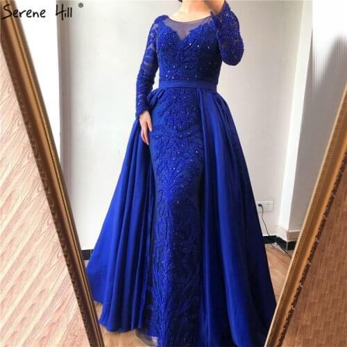 2019 Sexy Long Sleeve Pink Prom Dresses Crystal Beaded Long Muslim Prom Dress Party Gowns DLA6172