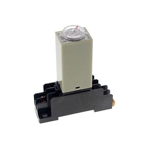 24VAC Max 60S H3Y-2 Power On Time Delay Relay Solid-State DPDT 8 Pins Base