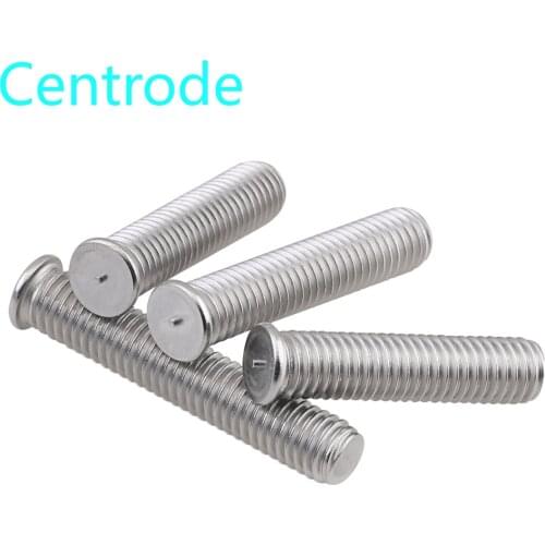 304stainless steel welding screw spot welding screw planting welding screw welding stud stud screw M3M4M5 20Pcs