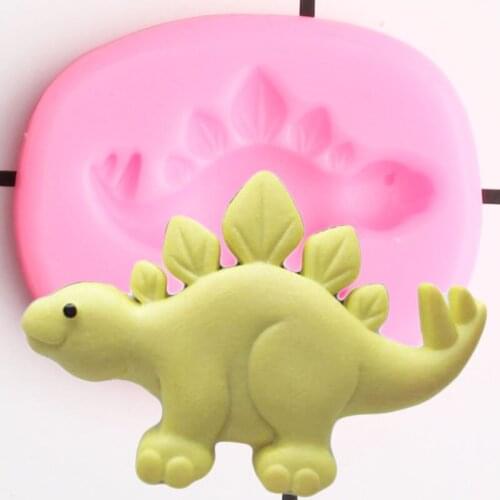3D Cartoon Dinosaur Fondant Cake Decorating Tools DIY Baby Birthday Cookie Baking Silicone Molds Candy Chocolate Gumpaste Moulds
