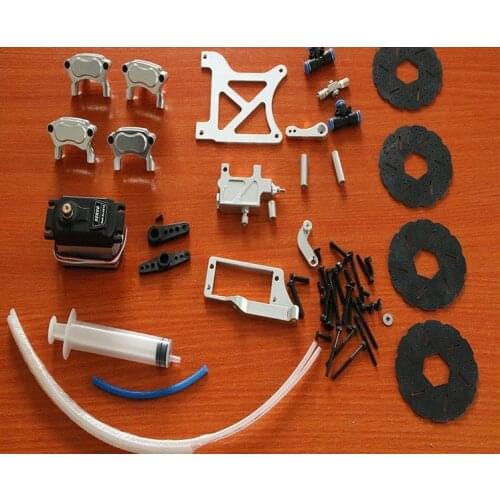 4 Wheel Hydraulic Carbon Fiber Disc Brake Set Fit for 1/5 Hpi Rovan Km MCD Gtb Racing Baja 5b 5t 5sc Truck Rc Car Parts