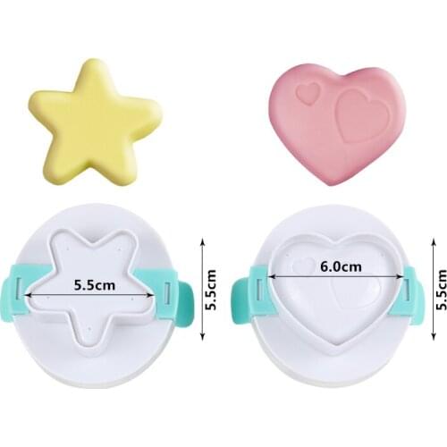 4set/lot)Free Shipping New FDA High Quality Plastic Fondant Chocolate Eggs Multifunction Mold(Star&Heart) set