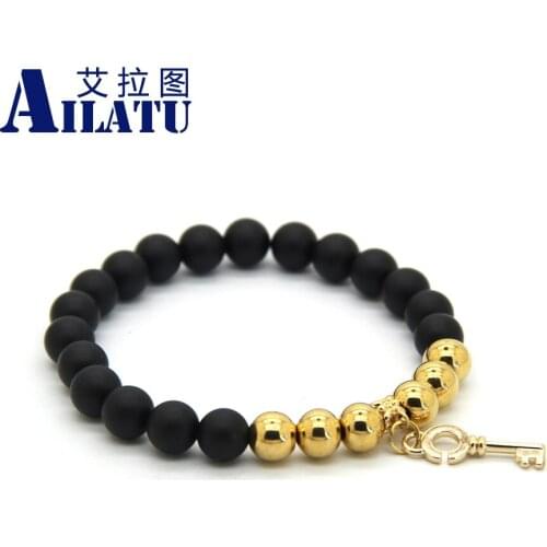 Ailatu Fashion Open Heart Key Pendant Bracelet Lovers Jewelry Women Pulseras Hombre Bracciali