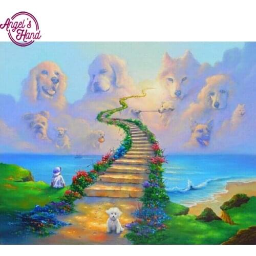5D DIY diamond embroidery heaven dogs diamond painting Cross Stitch full square Rhinestone mosaic home decoration gift
