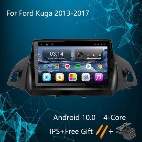 AI Voice Control 2GB+32GB Android 10.0 For Ford Kuga Escape 2013-2017 Car Radio Multimedia Video Player Navigation GPS 2Din DVD