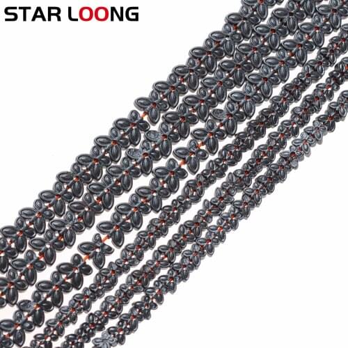 Natural Stone Hematite Beads Matt Lovely Butterfly shape Loose beads 4/6mm for DIY Necklace Bracelet Jewelry Making Accessories