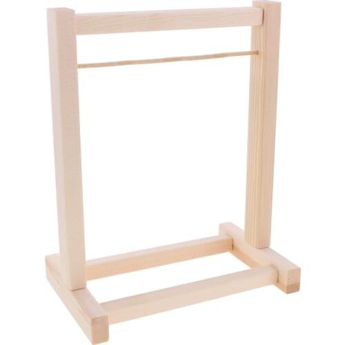 Wooden DIY Assembled Garment Rack Clothes Organizer for 1/3 1/4 1/6 BJD AOD Doll, Hangers for Blythe Azone Handbags Hats Scarf