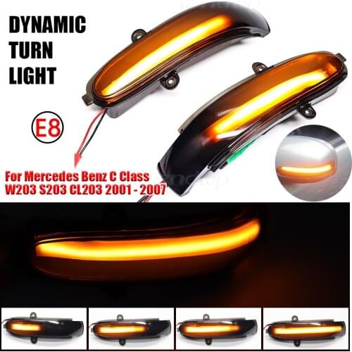 For Mercedes Benz C Class W203 S203 CL203 Sequential Turn Signal Lights Blinker Side Mirror Indicator Lights Car Accessories