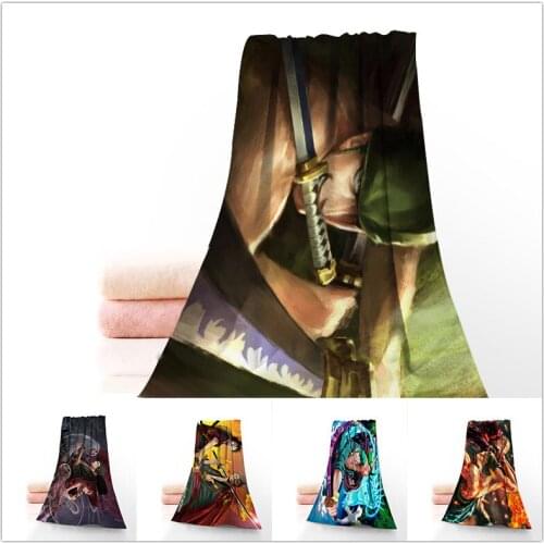 Hot Sale Custom Roronoa Zoro 35x75cm And 70x140cm Daily Exercise Fitness Fast Dry Face Bamboo Fiber Towel