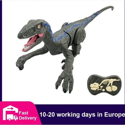 CONUSEA Remote Conctrol Jurassic World Dinosaur Toy Light-Up Eyes Walking and Roaring Realistic RC Dinosaur Toys for Boys Girls