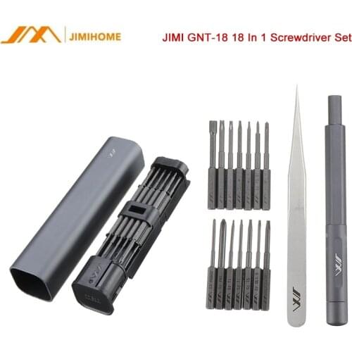 JIMI GNT-18 18 In 1 Screwdriver Set Precision Magnetic Screw Driver S2 Extended Screw Bits With Tweezer Electronics Repair Tools