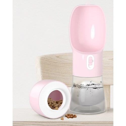 Multifunction Pet Dog Water Bottle Portable Outdoor Dog Water Food Storage Puppy Cat Walking Travelling Supplies