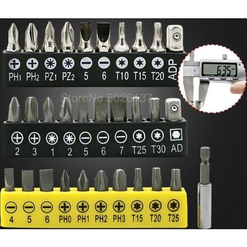 30pcs Electric Screwdriver Word Cross Head Combination Set Charge Drill Extension Rod Batch Screwdrive