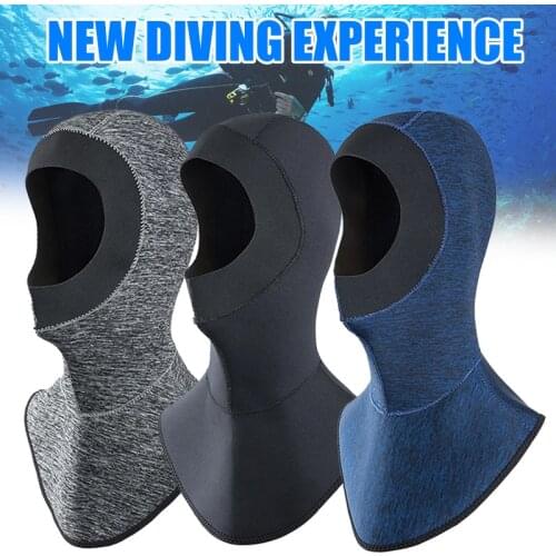 Neoprene Scuba Diving Hood 3MM Diving Cap Bib Dive Hood Warm Durable Stretchable For Surfing Snorkeling Sailing Bonnet Hijab