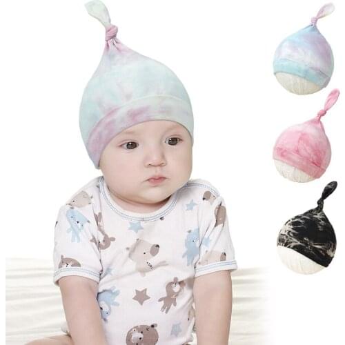 Newborn Cotton Knot Baby Hat Candy Color Cotton Boy Cap Spring Autumn Baby Girls Newborn Infant Toddler Kids Hats