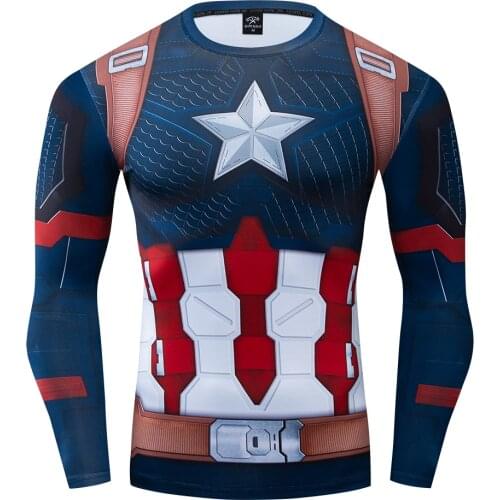 2020 The Endgame Captain 3D Gedruckt Cosplay Compression Premium T shirt Finess Gym Quick-Drying Tight Tops