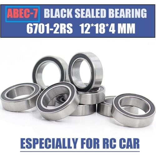 6701RS Bearing 10PCS 12x28x4 mm ABEC-7 Hobby Electric RC Car Truck 6701 RS 2RS Ball Bearings 6701-2RS Black Sealed
