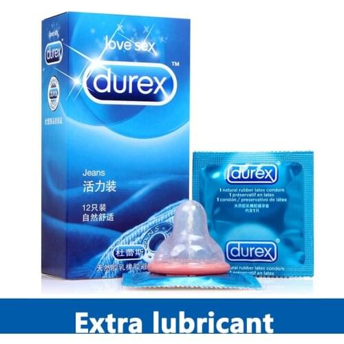 Durex Condoms Jeans Sensation Value Vanilla Ultra Thin Lubricated Sex Products Natural Rubber Latex Penis Sleeve Condom For Men