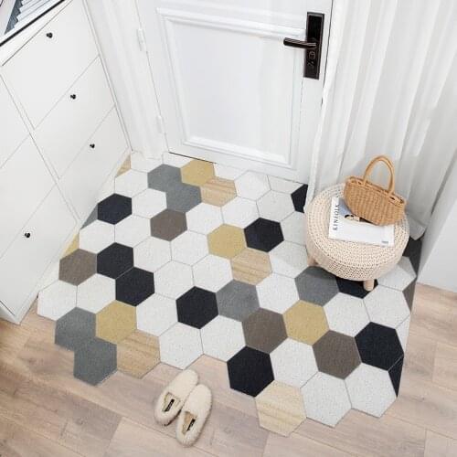 Nordic carpet door mats Anti-slip PVC Silk Loop Door Mat silk ring entrance carpets Non-slip Waterproof Rug Kitchen Mat Custom