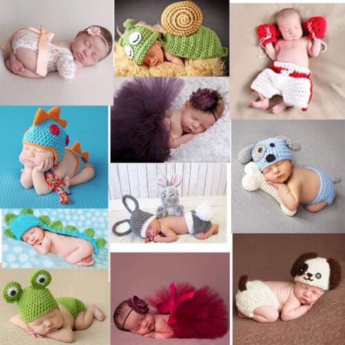 1 Set Infant Baby Photography Props Clothes Rabbit Shaped Hat+Shorts for Baby Kids Girls Boys Toddler Baby Tutu Skirt