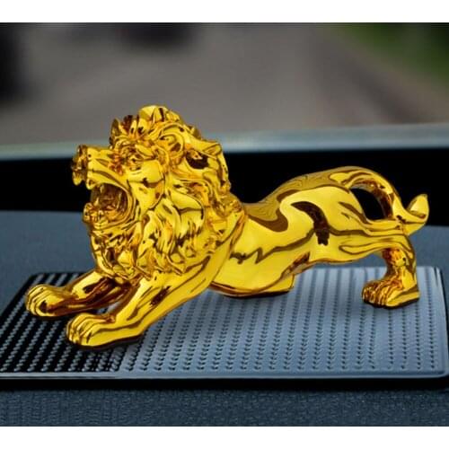 Lion Statue Modern Abstract Statuette Geometric Style Resin Animal Lion Big Statue Decoration For Home Accessories