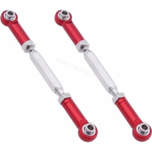 2Pcs 88-102mm Aluminum Rear Upper Steering Linkage Rod For 1:10 1:8 Traxxas Himoto E10MT E10MTL Bowie RC Monster Truck