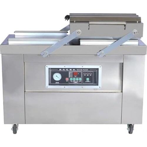 Rice Vacuum Machine Packing Double Room Fully Automatic Food Delicatessen Seafood Laminator Sealer Print Date Sealing Commercial
