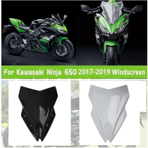 Motorccyle Windshield For Kawasaki NINJA 650 EX650 ER6F Ninja650 Windscreen Wind Deflector 2017 2018 2019 Ninja 650 Accessories