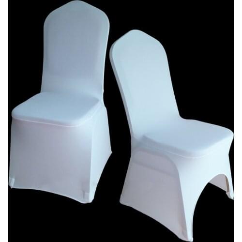 100pcs Wholesale Universal White Chair Cover Spandex Lycra Hotal Banquet Party Wedding Chair Covers Decoration Wholesale