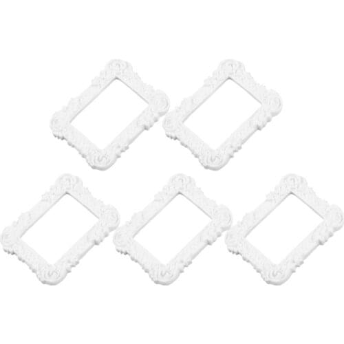 5pcs 1/12 Mini Resin Photo Frame Dollhouse Miniature Accessories DIY Phone Case Model Toy Doll House Decoration