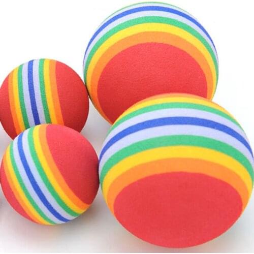 5 pcs Colorful Pet Rainbow EVA Foam Balls Funny Training Interactive Cat Dog Toy Pet Products S/M/L