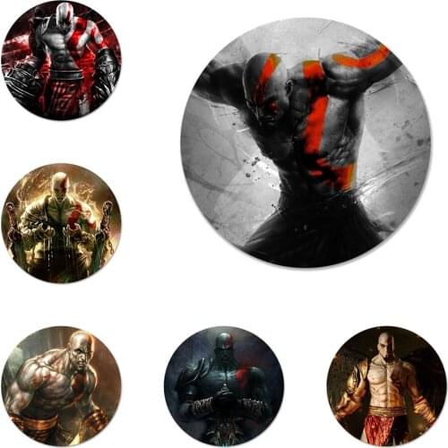 58mm God War Cool Icons Pins Badge Decoration Brooches Metal Badges For Clothes Backpack Decoration