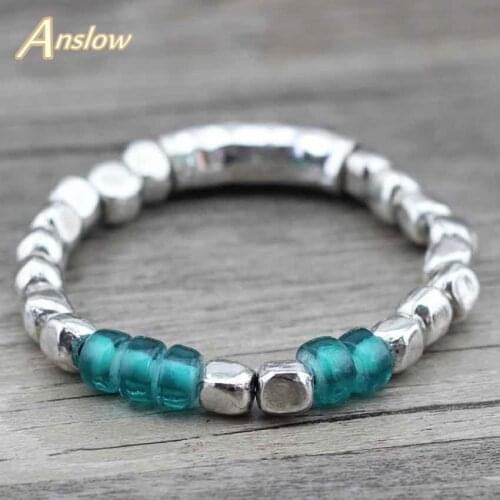 Anslow 2017 Fashion Jewelry Leisure Health Zinc Alloy Beads Handmade Diy Adjustable Strand Bracelets Free Shipping LOW0420LB