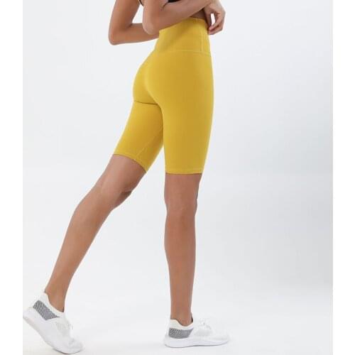 Seamless Fitness Women Shorts Fashion Patchwork Solid Color High Waist Elastic Push Up Short Polyester Leggings