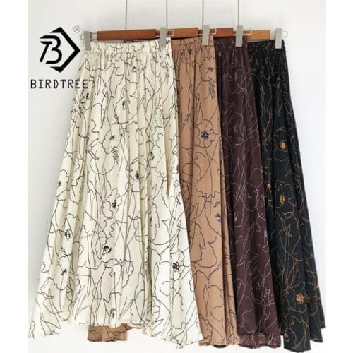 Женские юбки макси BIRDTREE TB China At AliExpress