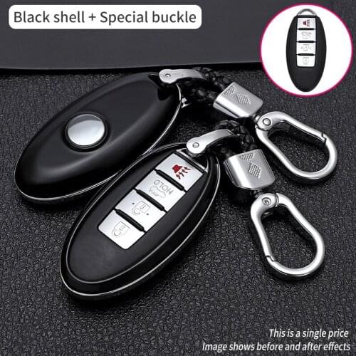 Carbon Fiber Car Smart Key Cover Case Fob For Nissan Qashqai J10 J11 X-Trail T31 T32 Kicks Tiida Pathfinder Murano Note Juke