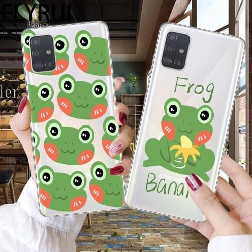 Mint green Funny The Frog Case For Samsung A52 A72 A51 A71 A21S A31 A41 A12 A32 A42 S10 S20 FE S21 plus Note 20 Ultra TPU Cover