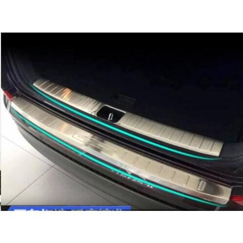 For Hyundai Tucson 2015 2016 2017 Car Trunk Rearguard Covers Internal +External Decoration Bumper Accessories Car-styling