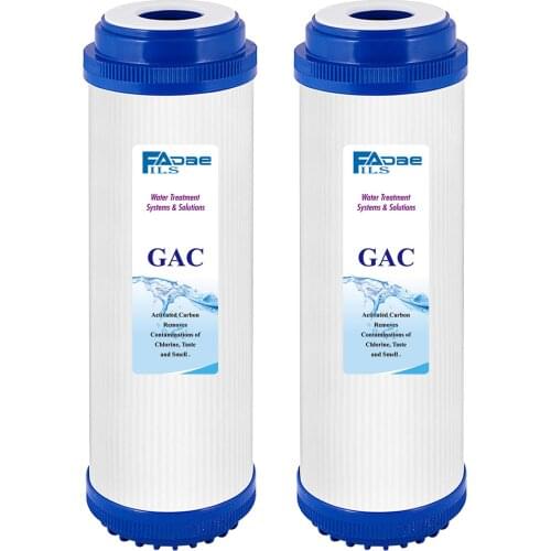 Reverse Osmosis Replacement Filters 10"x2-7/8" Granular Activated Carbon Water Filter Cartridge (2 PACKED)