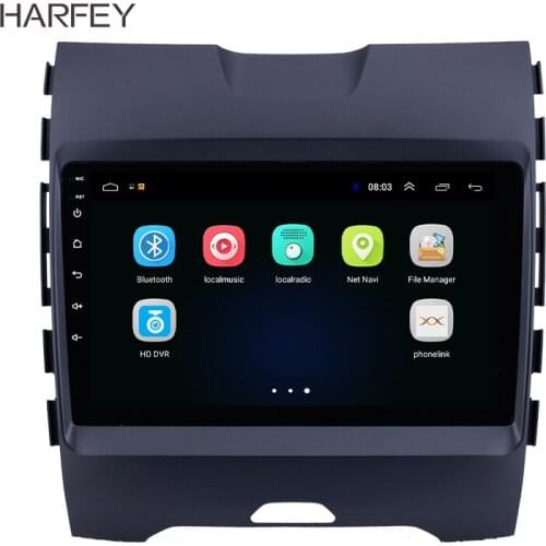 Harfey 9"Android 8.1 for Ford Edge 2013 2014-2017 Radio GPS Navi HD Touchscreen Bluetooth 3G WIFI TPMS SWC Mirror link OBD2 DVR