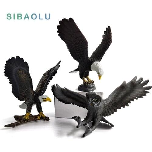 Simulation Eagle Owl Animal model figure figurine home decor miniature fairy garden decoration accessories modern plastic statue
