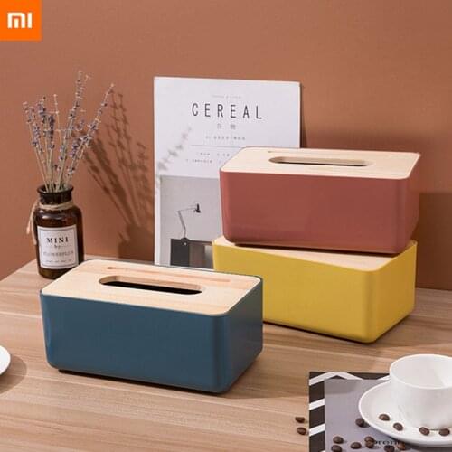Xiaomi Tissue Box Bamboo Multifunctional Environmental Protection Napkin Holder Living Room Modern Home Decoration Accessories